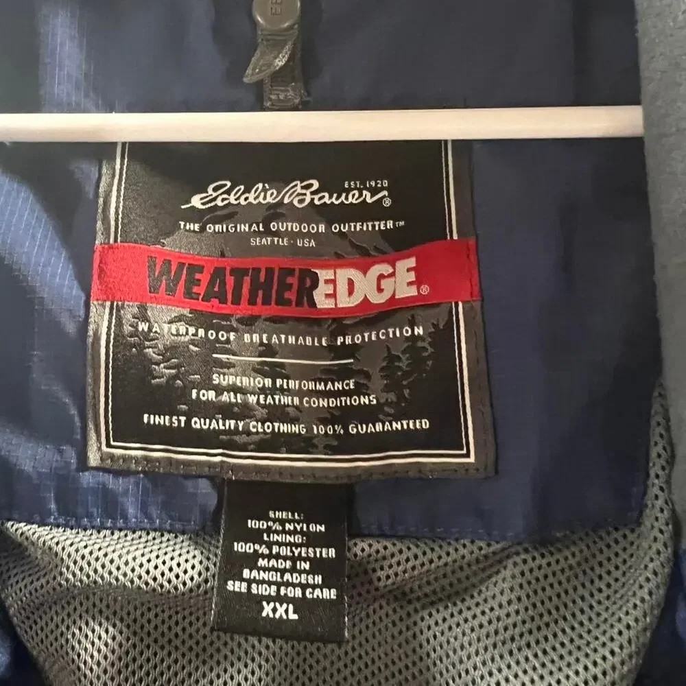 Fantastic Eddie Bauer Men's XXL Blue Windbreaker Jacket